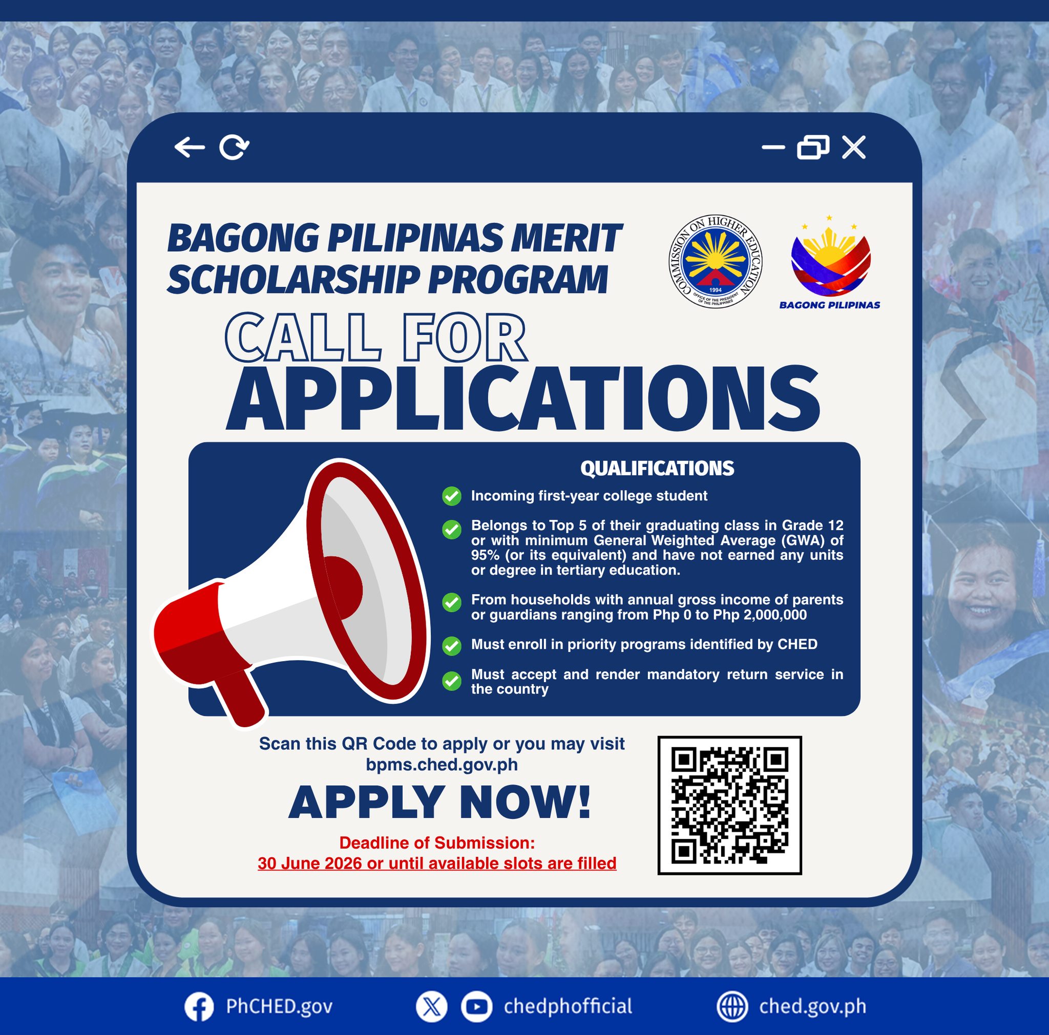 Bagong Pilipinas Merit Scholarship Program